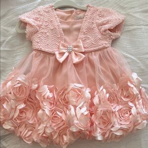 Pink Floral Kids Dress